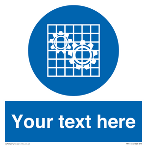 Custom Machine Guards Required Sign